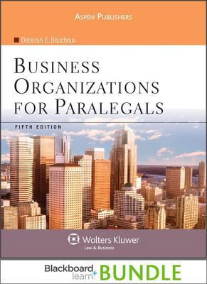 Business Organizations for Paralegals (Blackboa... 0735586578 Book Cover