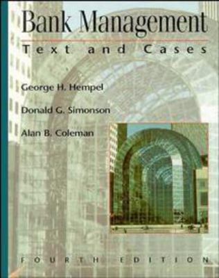 Bank Management: Text and Cases 0471552569 Book Cover