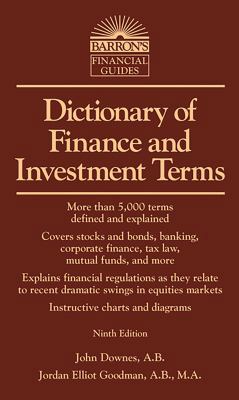 Dictionary of Finance and Investment Terms 1438001401 Book Cover