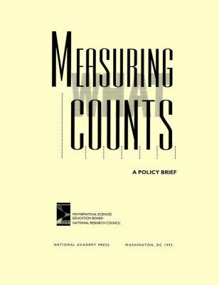 Measuring What Counts: A Policy Brief 0309049865 Book Cover