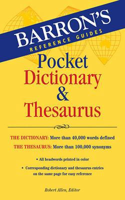 Pocket Dictionary & Thesaurus 0764143050 Book Cover