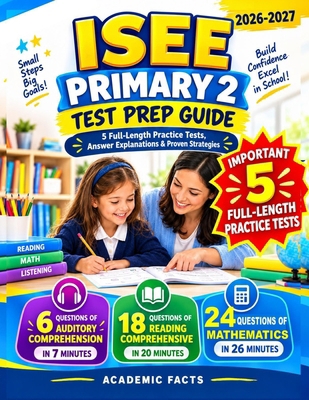 ISEE Primary 2 Test Prep Guide: 5 Full-Length P... B0HJKBR2NW Book Cover