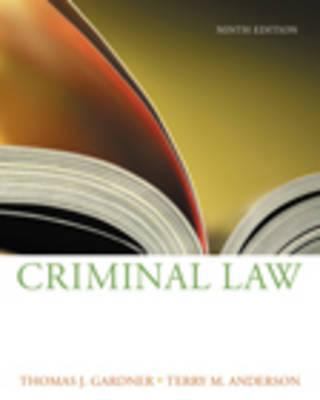 Criminal Law 0534624561 Book Cover