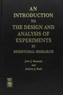An Introduction to the Design and Analysis of E... 0819148067 Book Cover