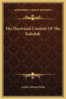 The Doctrinal Content Of The Kabalah 1169218865 Book Cover