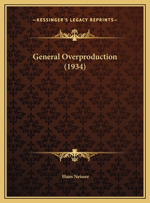 General Overproduction (1934) 1169830609 Book Cover