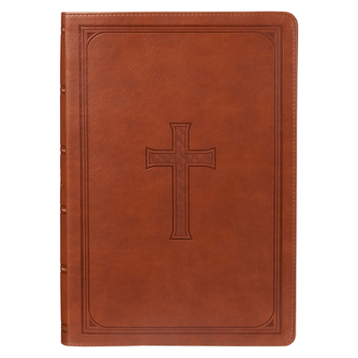KJV Super Giant Print Lux-Leather Tan [Large Print] 1432117998 Book Cover