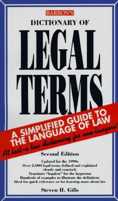 Dictionary of Legal Terms: A Simplified Guide t... 0812014111 Book Cover