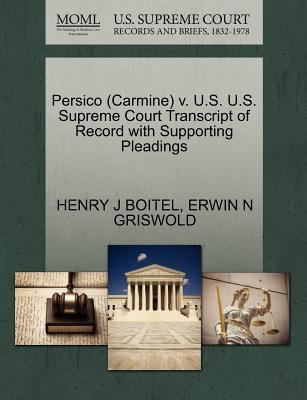 Persico (Carmine) V. U.S. U.S. Supreme Court Tr... 1270555022 Book Cover