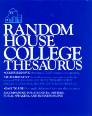 The Random House College Thesaurus 067941780X Book Cover