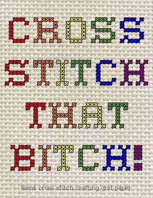 Cross Stitch That Bitch! Blank Cross Stitch Crafting Grid Paper: 8.5"x11" 100-Page Blank 5x5 Grid Graph Crafting Paper 1723711918 Book Cover