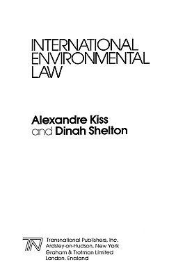 International Environmental Law 1853336270 Book Cover