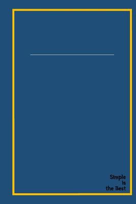 Simple Is the Best 1727678028 Book Cover