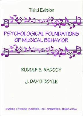 Psychological Foundations of Musical Behavior 039806721X Book Cover