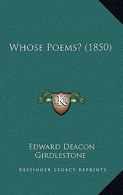Whose Poems? (1850) 1168815142 Book Cover
