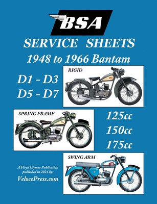 BSA BANTAM D1-D3-D5-D7 'SERVICE SHEETS' 1948-19... 1588502503 Book Cover