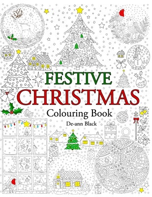 Festive Christmas: Colouring Book Book Cover