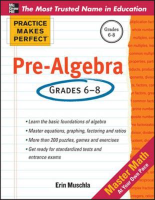 Practice Makes Perfect Pre-Algebra 0071772782 Book Cover