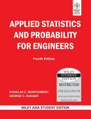 Applied Statistics And Probability For Engineer... 8126523158 Book Cover