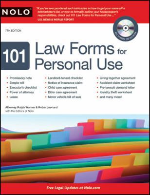 101 Law Forms for Personal Use 1413310664 Book Cover