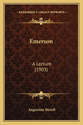 Emerson: A Lecture (1903) 1163927740 Book Cover