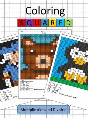 Paperback Coloring Squared : Multiplication and Division Book