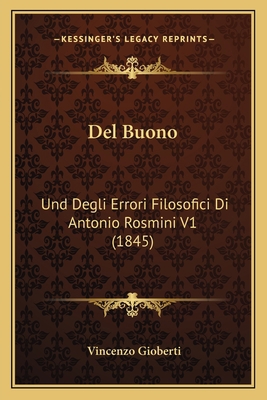Del Buono: Und Degli Errori Filosofici Di Anton... [Italian] 1168127033 Book Cover
