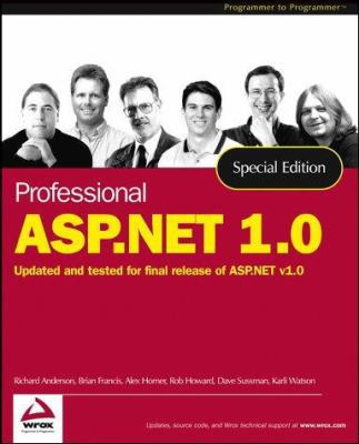 Professional Asp.Net 1.0 (Programmer to Program... 0764543962 Book Cover