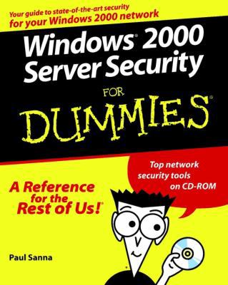 Windows 2000 Server Security For Dummies 0764504703 Book Cover