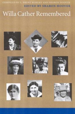 Willa Cather Remembered 0803223951 Book Cover