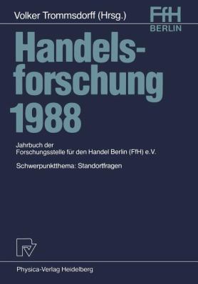 Handelsforschung 1988: Schwerpunktthema: Stando... [German] 3790804126 Book Cover