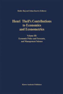 Henri Theil's Contributions to Economics and Ec... 9401050635 Book Cover