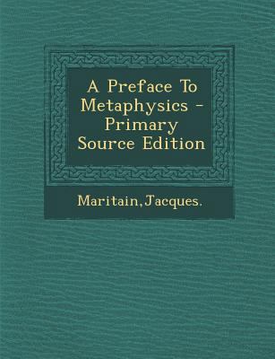 A Preface to Metaphysics 129383078X Book Cover