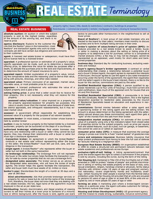 Real Estate Terminology: A Quickstudy Laminated... 1423251679 Book Cover