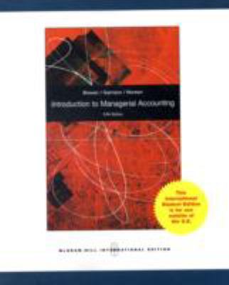 Introduction to Managerial Accounting 0070181918 Book Cover