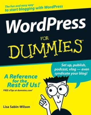 WordPress For Dummies 0470149469 Book Cover