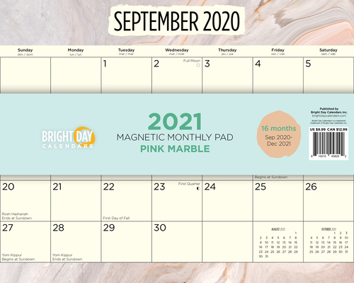 Cal 2021- Pink Marble Magnetic 168460835X Book Cover