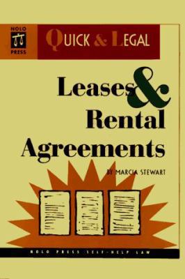 Leases and Rental Agreements 0873373553 Book Cover