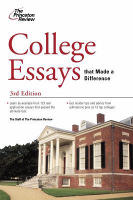 College Essays That Made a Difference 0375428763 Book Cover