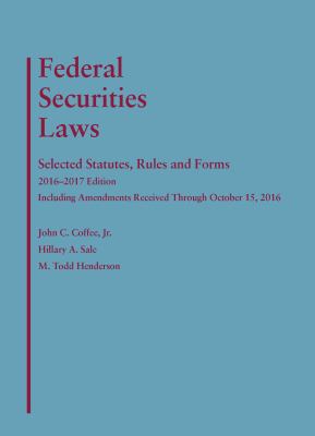 Federal Securities Laws: Selected Statutes, Rul... 1634607104 Book Cover