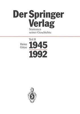 Der Springer-Verlag: Stationen Seiner Geschicht... [German] 3540566910 Book Cover