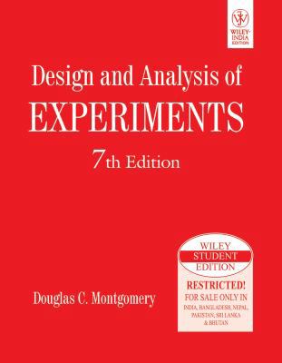 Design And Analysis Of Experiments, 7Th Ed 8126528370 Book Cover