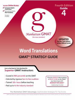 Word Translations GMAT Preparation Guide, 4th E... B00BG6Q6GY Book Cover