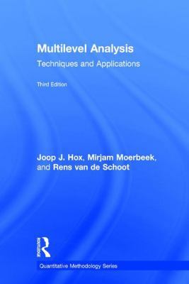 Multilevel Analysis: Techniques and Application... 1138121401 Book Cover