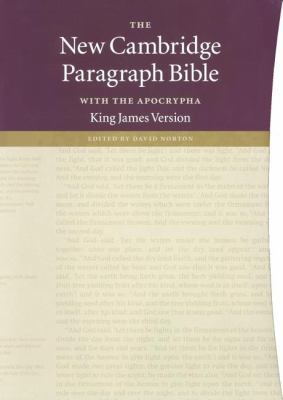 New Cambridge Paragraph Bible-KJV-Apocrapha 0521843871 Book Cover
