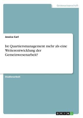 Ist Quartiersmanagement mehr als eine Weiterent... [German] 3668768161 Book Cover