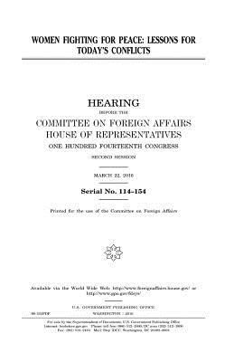 Women fighting for peace: lessons for today's c... 1981289054 Book Cover