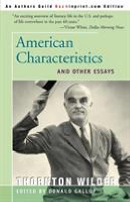 American Characteristics and Other Essays 158348387X Book Cover