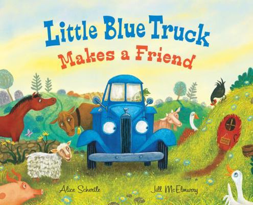 Little Blue Truck Makes a Friend () 0063289571 Book Cover