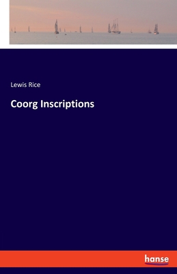 Coorg Inscriptions 3337949061 Book Cover